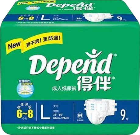 得伴超強(qiáng)型成人紙尿褲L號9片裝