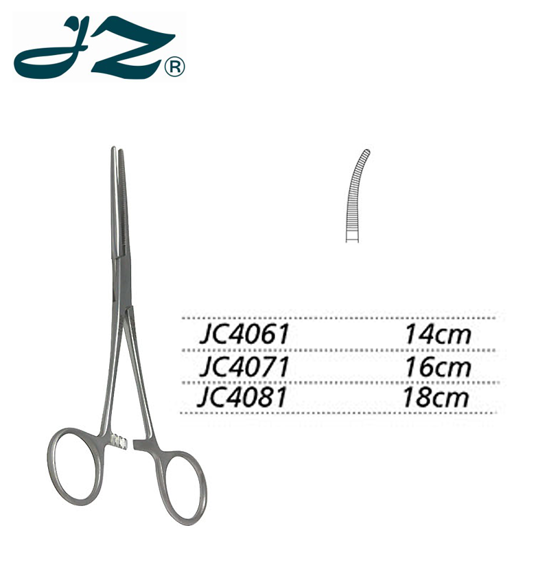 金鐘止血鉗彎全齒 JC4071 16cm 彎全齒（羅-平氏）