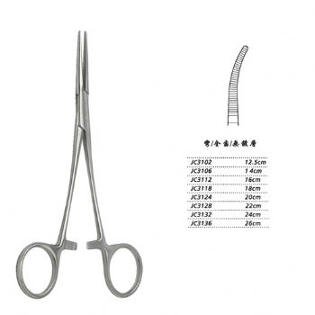 金鐘止血鉗彎全齒 WD JC3118 18cm 彎全齒 WD