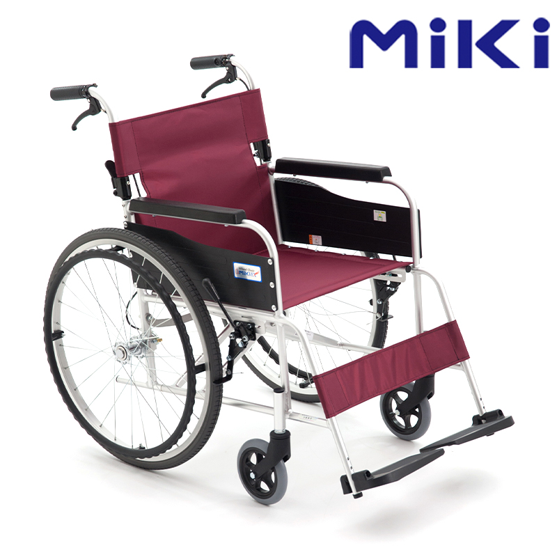 MIKI三貴手動輪椅車MPT-43JL 紅色 S-2